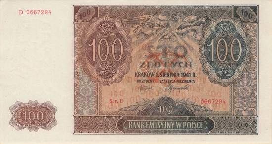 100 Zloty Polen p103 D 1941